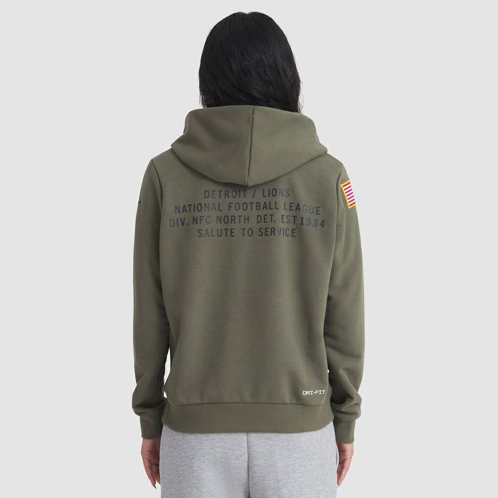 Detroit Lions Women's 2025 Salute to Service Sideline Standard Issue Dri-FIT Hoodie - Olive | Nike online