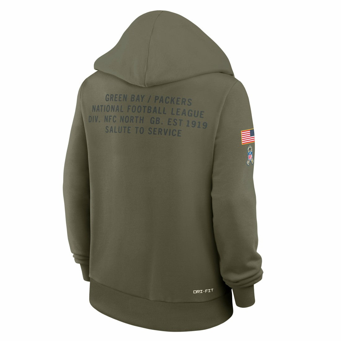Green Bay Packers Women's 2025 Salute to Service Sideline Standard Issue Dri-FIT Hoodie - Olive | Nike online