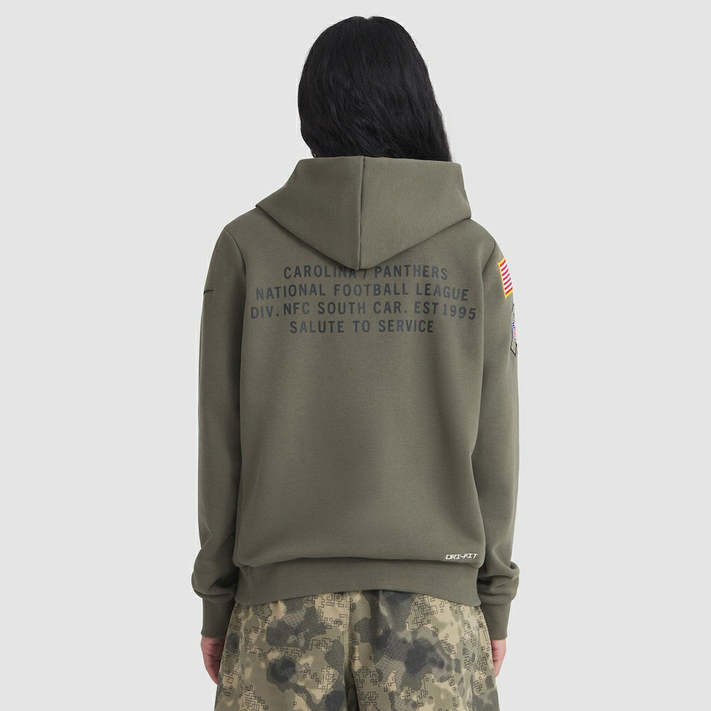 Carolina Panthers Women's 2025 Salute to Service Sideline Standard Issue Dri-FIT Hoodie - Olive | Nike for sale