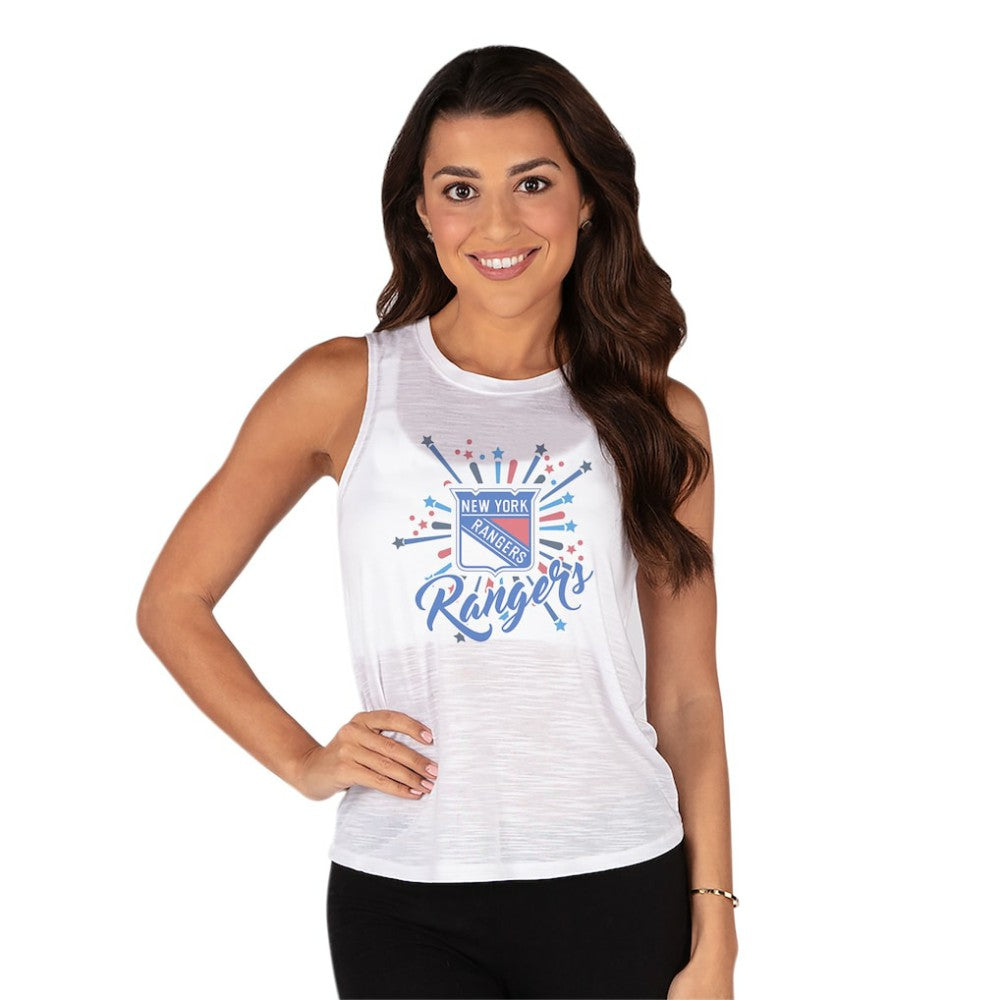 New York Rangers Concepts Sport Women's Infuse Knit Tank Top White
