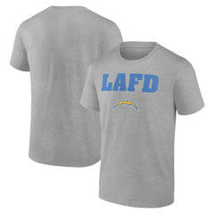 Los Angeles Chargers Unisex LAFD T-Shirt - Gray on sale