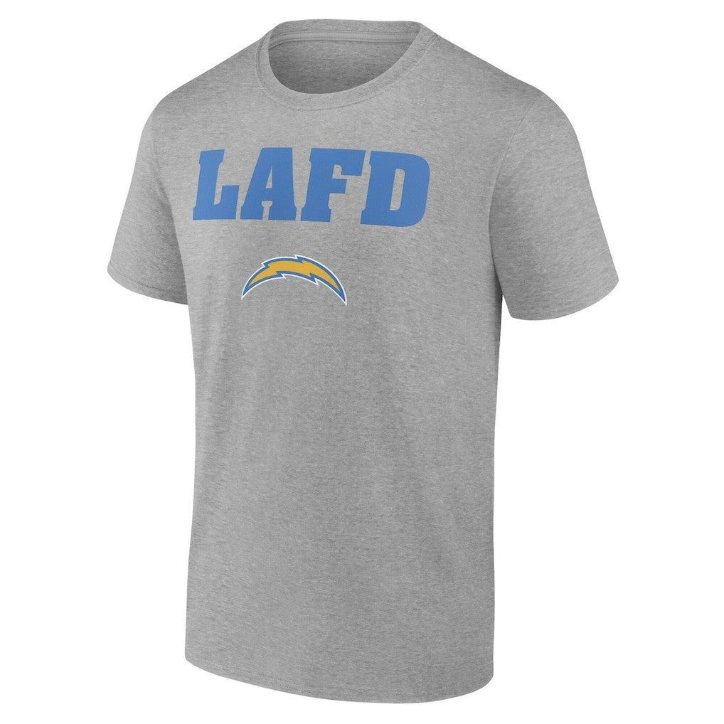 Los Angeles Chargers Unisex LAFD T-Shirt - Gray on sale