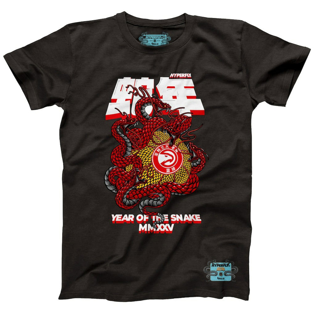 Atlanta Hawks NBALab x Hyperfly Unisex Year of the Snake Lunar New Year Collection T-Shirt - Heather Black discount