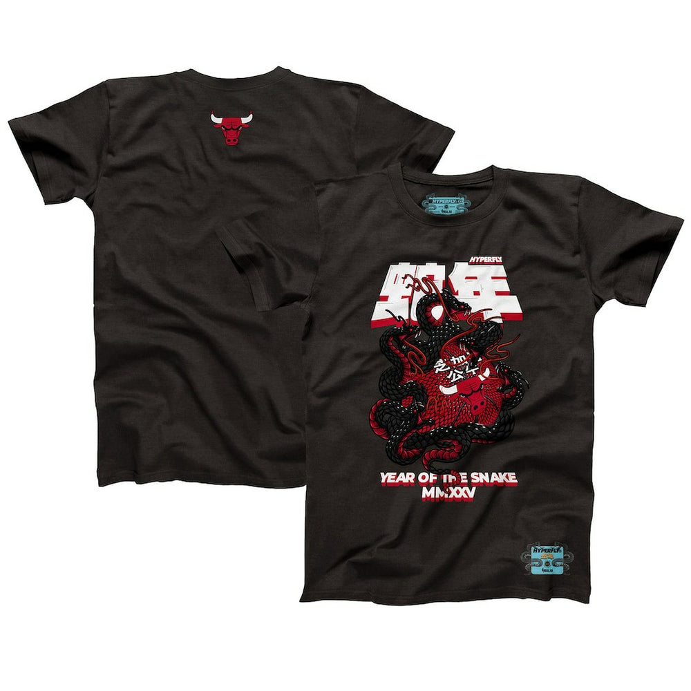 Chicago Bulls NBALab x Hyperfly Unisex Year of the Snake Lunar New Year Collection T-Shirt sale - Heather Black discount