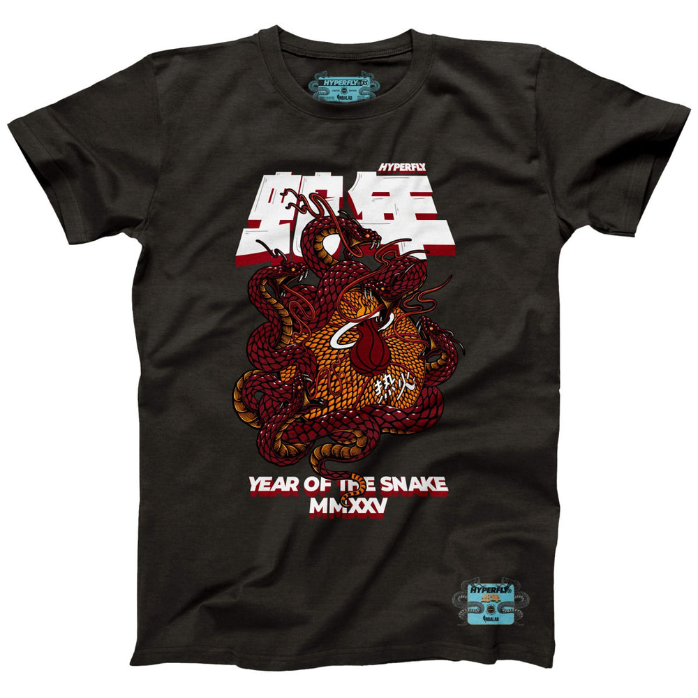 Miami Heat NBALab x Hyperfly Unisex Year of the Snake Lunar New Year Collection T-Shirt - Heather Black on sale