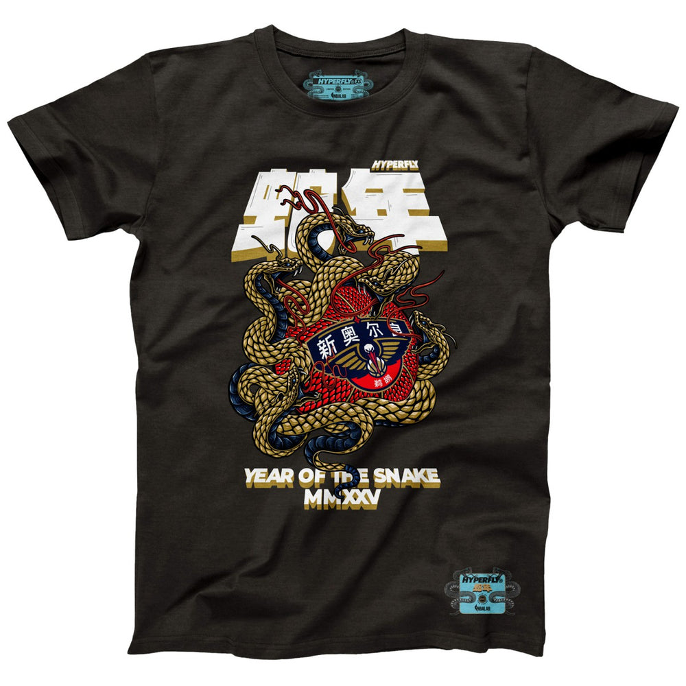 New Orleans Pelicans NBALab x Hyperfly Unisex Year of the Snake Lunar New Year Collection T-Shirt - Heather Black shop