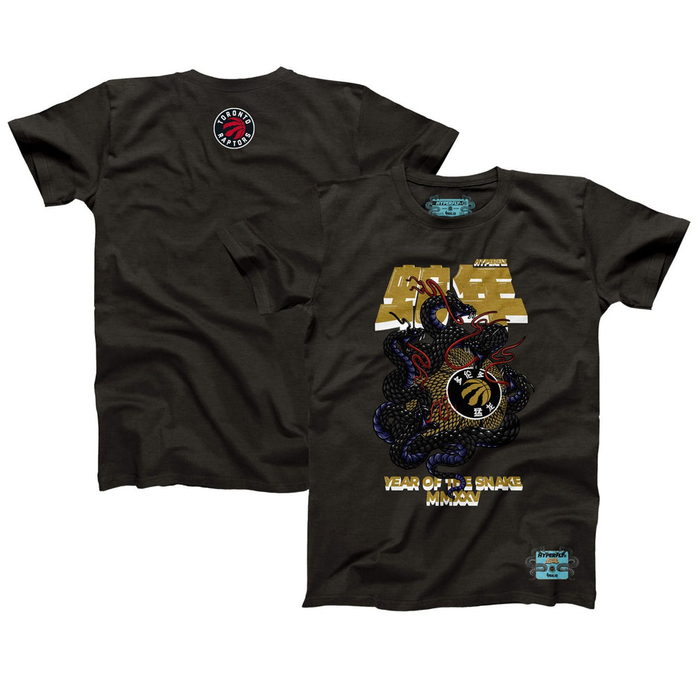 Toronto Raptors NBALab x Hyperfly Unisex Year of the Snake Lunar New Year Collection T-Shirt - Heather Black cheap
