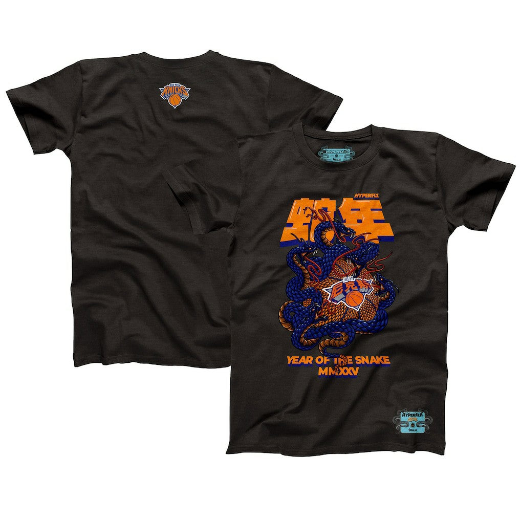 New York Knicks NBALab x Hyperfly Unisex Year of the Snake Lunar New Year Collection T-Shirt - Heather Black shop