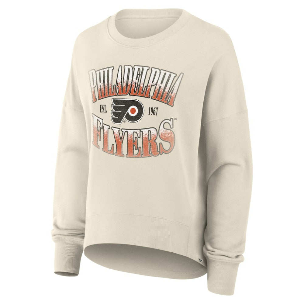 Philadelphia Flyers Fanatics Women's Oversized Slice Pullover Sweatshirt Cream