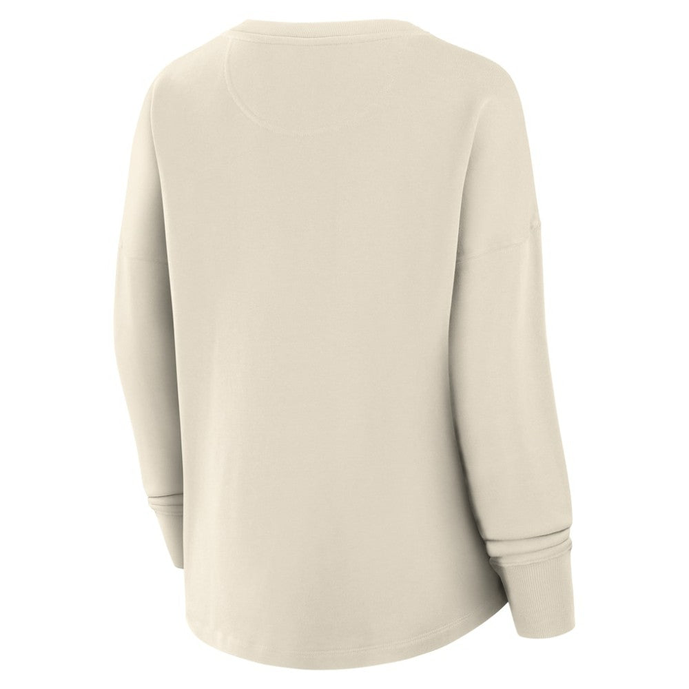 Washington Capitals Fanatics Women's Oversized Vintage Slice Pullover Sweatshirt Cream