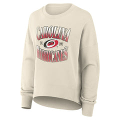 Carolina Hurricanes Fanatics Women's Oversized Slice Pullover Sweatshirt Cream