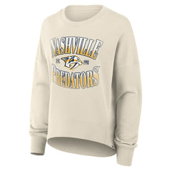 Nashville Predators Fanatics Women's Oversized Slice Pullover Sweatshirt Cream