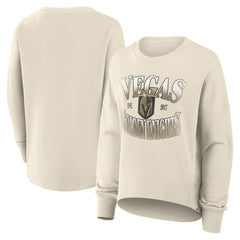 Vegas Golden Knights Fanatics Women's Oversized Slice Pullover Sweatshirt Cream