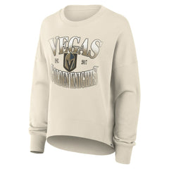 Vegas Golden Knights Fanatics Women's Oversized Slice Pullover Sweatshirt Cream