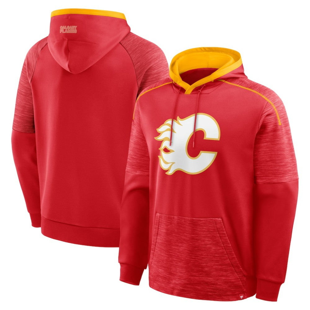 Calgary Flames Fanatics Goaltender Defender Pullover Hoodie Red