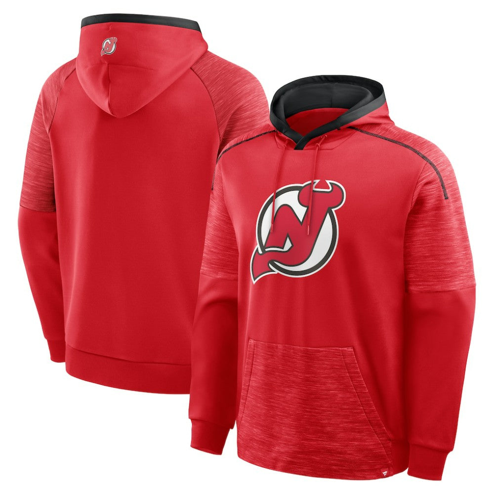New Jersey Devils Fanatics Goaltender Defender Pullover Hoodie Red