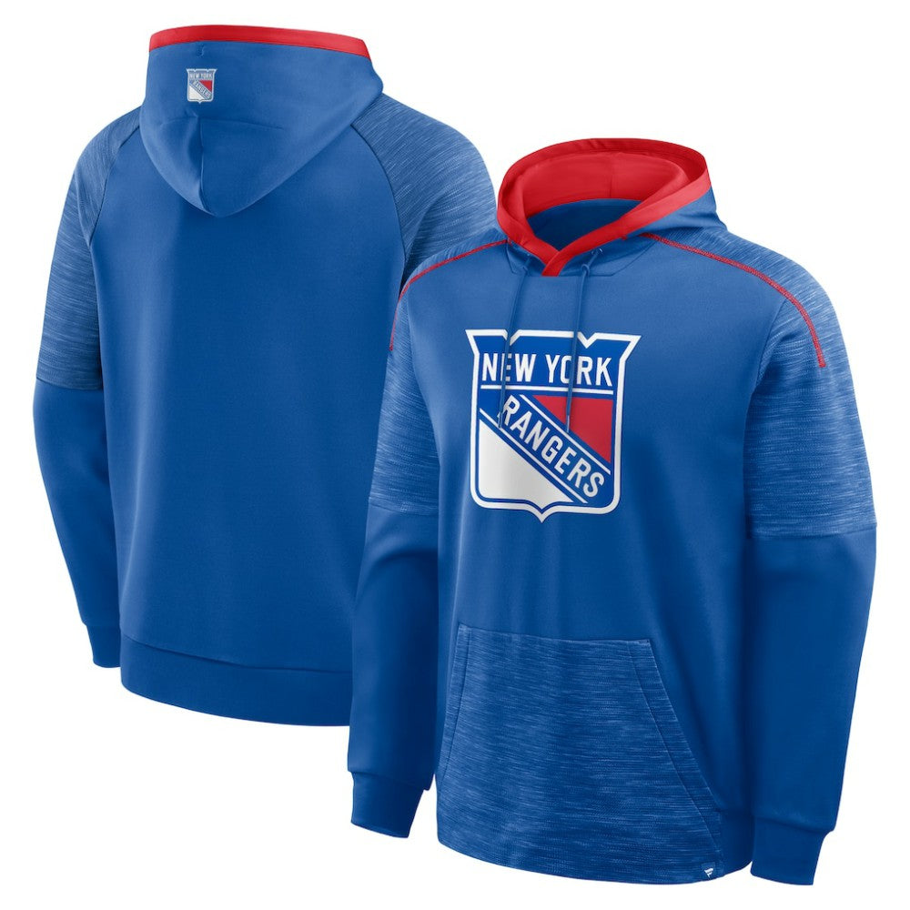 New York Rangers Fanatics Goaltender Defender Pullover Hoodie Blue