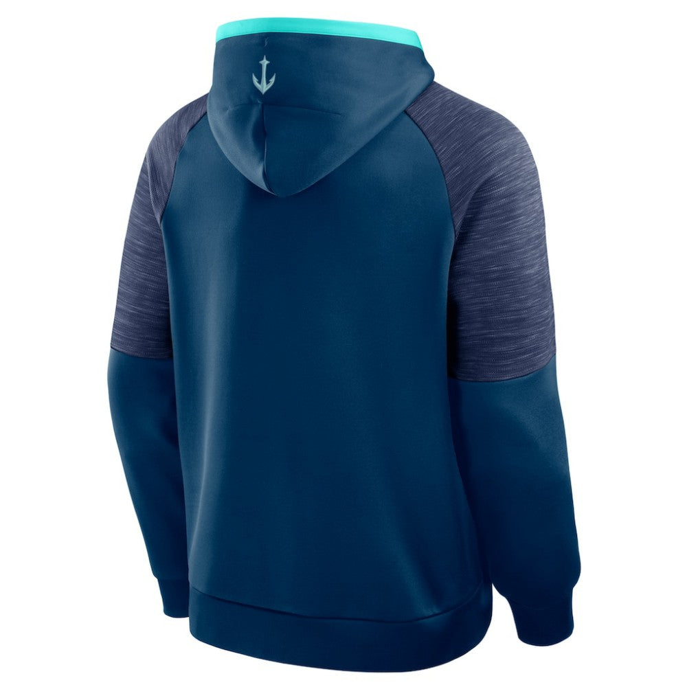 Seattle Kraken Fanatics Goaltender Defender Pullover Hoodie Deep Sea Blue
