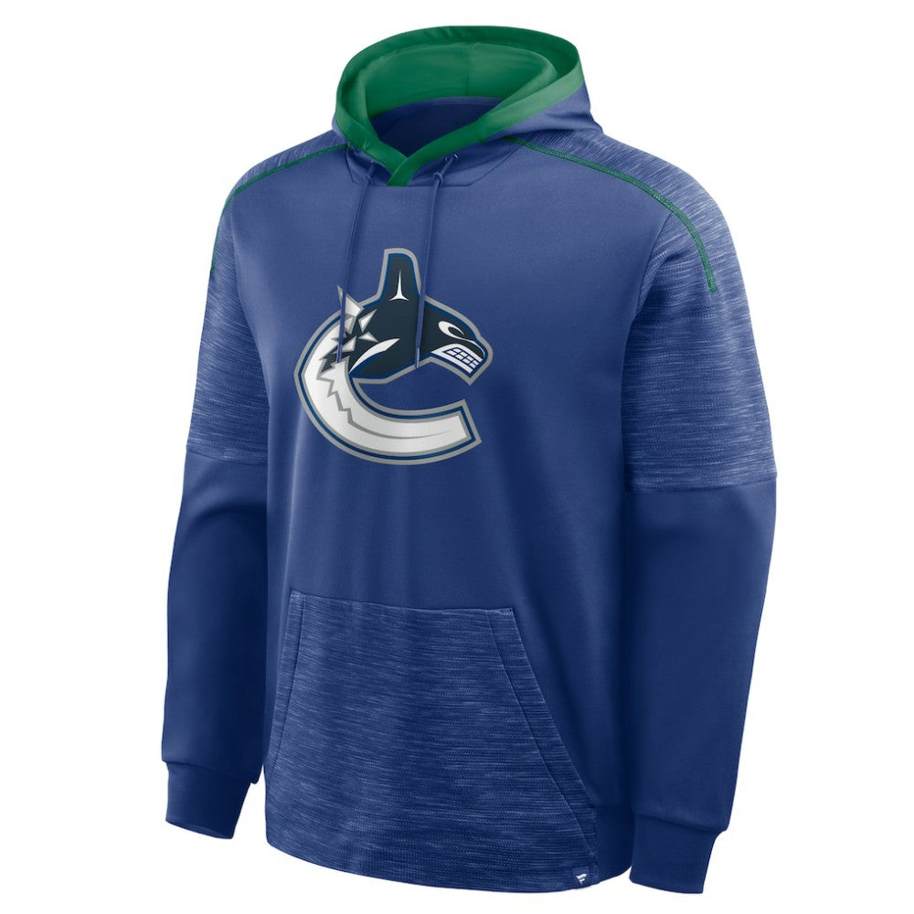 Vancouver Canucks Fanatics Goaltender Defender Pullover Hoodie Blue