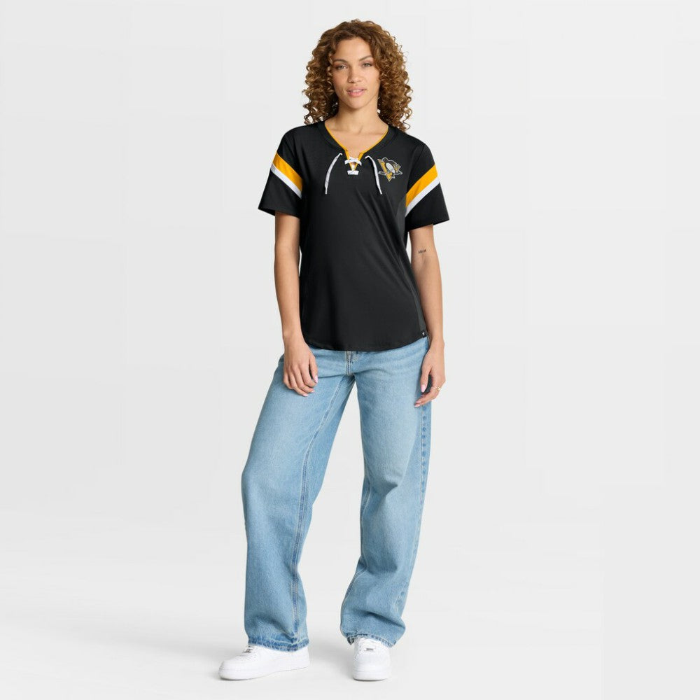 Pittsburgh Penguins Fanatics Women's Offside Athena T-Shirt Black