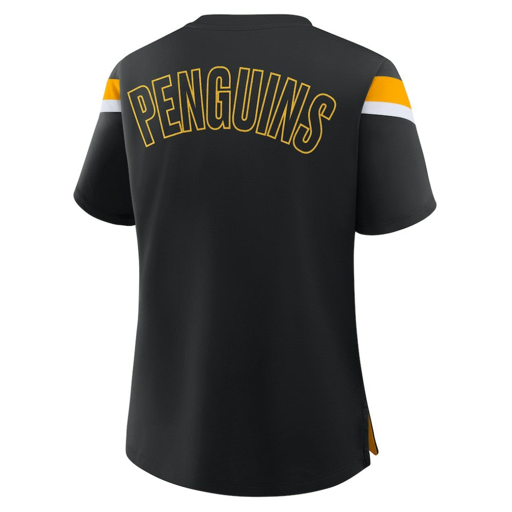 Pittsburgh Penguins Fanatics Women's Offside Athena T-Shirt Black