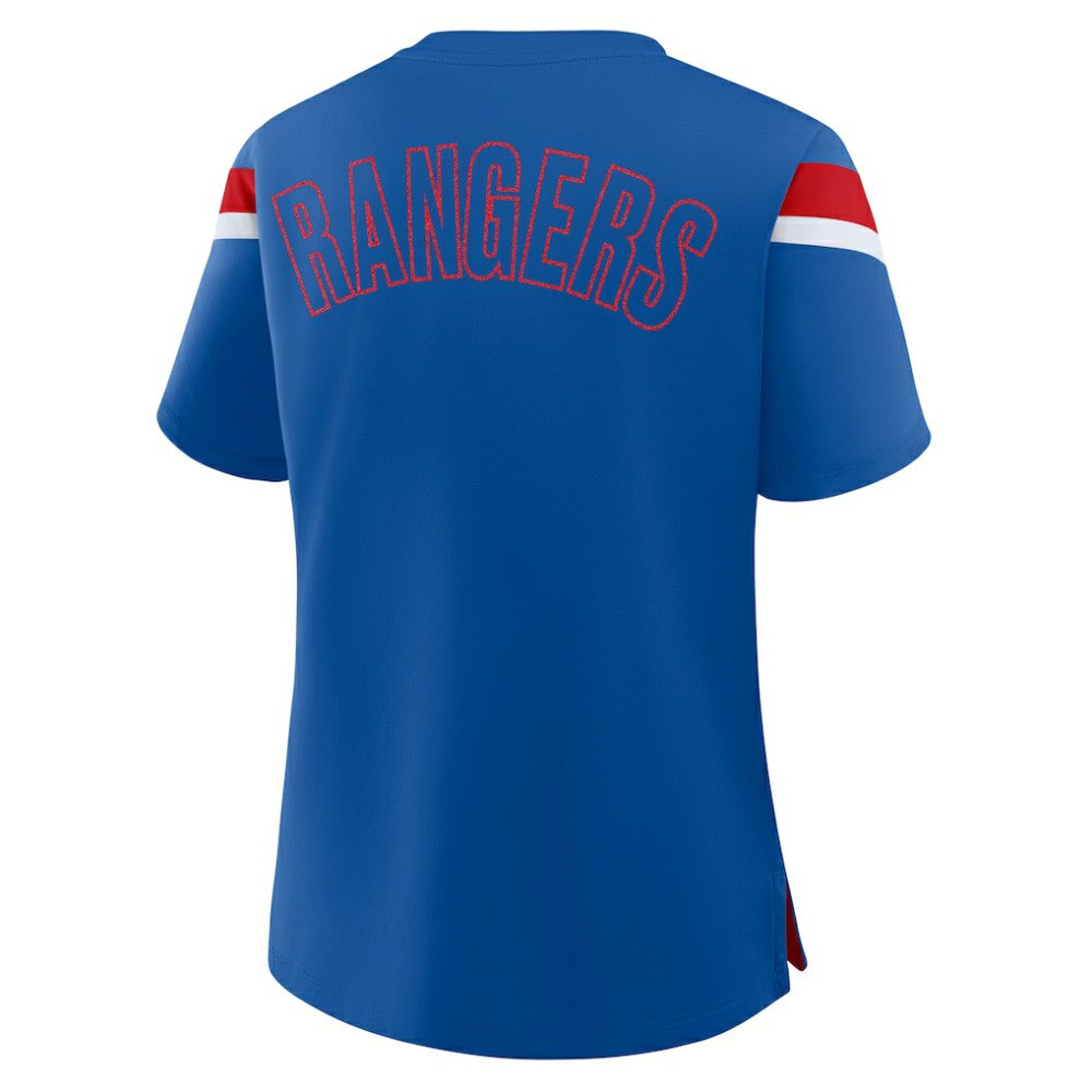 New York Rangers Fanatics Women's Offside Athena T-Shirt Blue