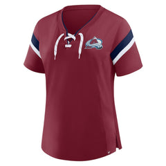 Colorado Avalanche Fanatics Women's Offside Athena T-Shirt Burgundy