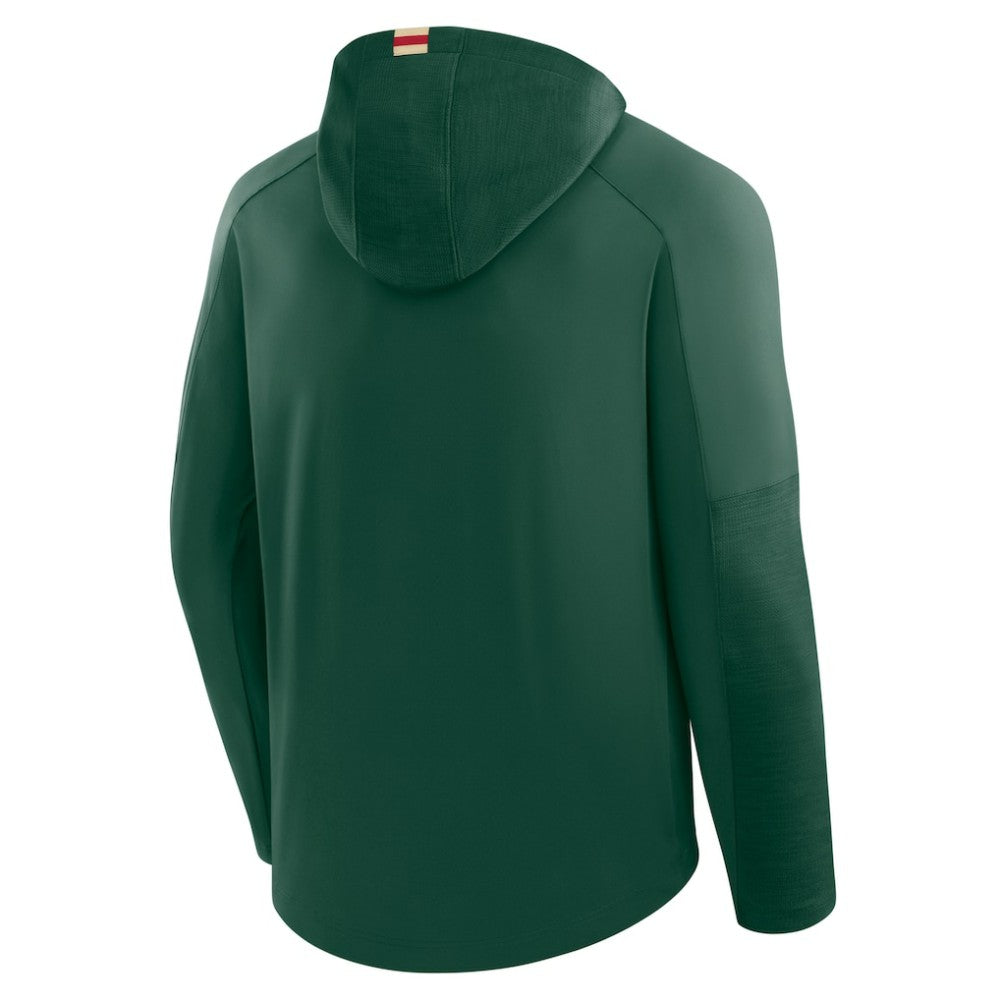 Minnesota Wild Fanatics Penalty Shot Long Sleeve Hoodie T-Shirt Green