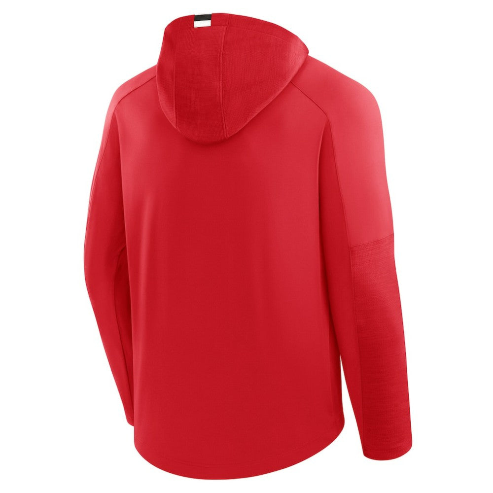 New Jersey Devils Fanatics Penalty Shot Long Sleeve Hoodie T-Shirt Red