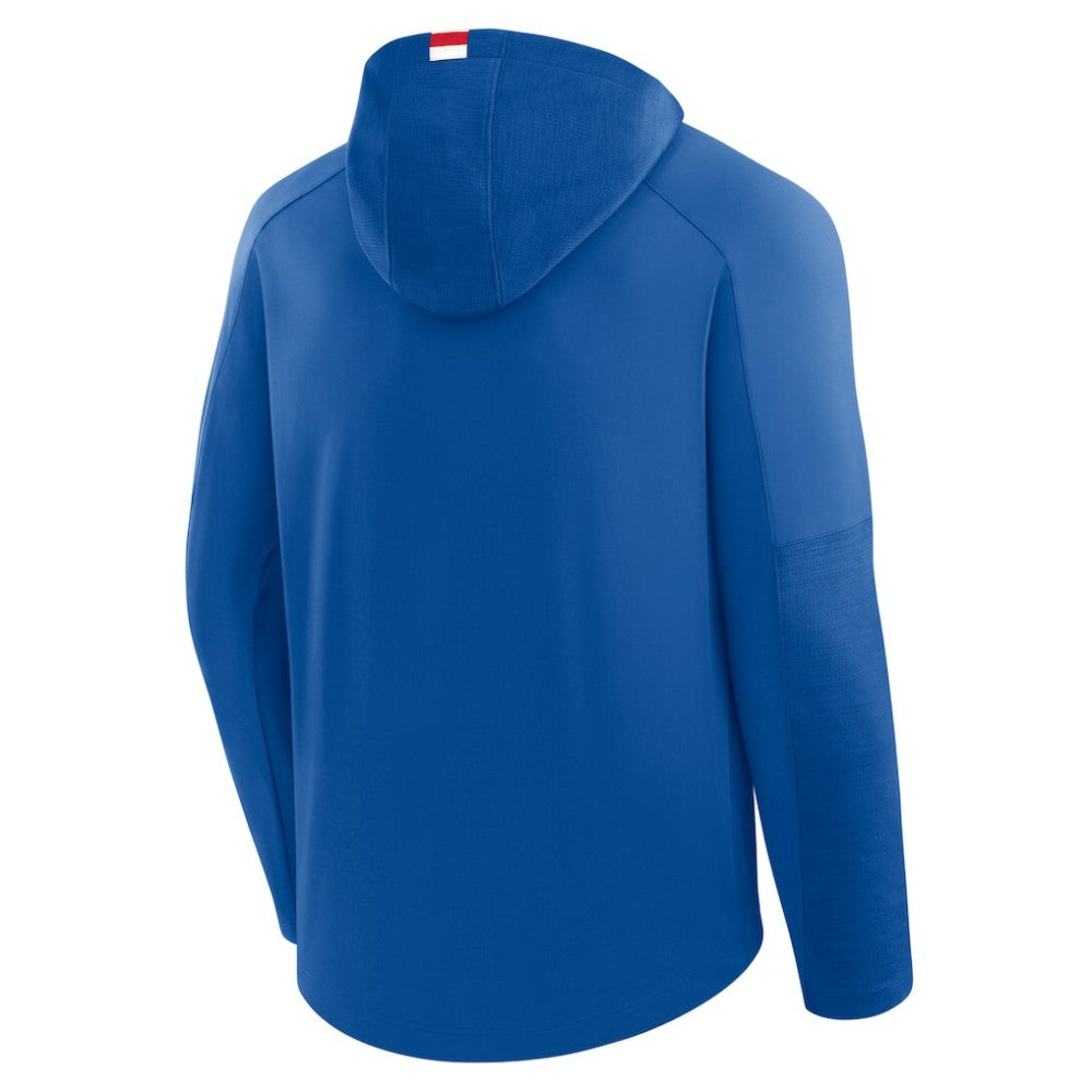 New York Rangers Fanatics Penalty Shot Long Sleeve Hoodie T-Shirt Blue