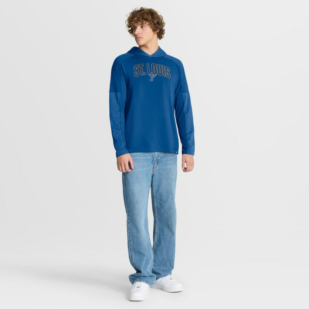 St. Louis Blues Fanatics Penalty Shot Long Sleeve Hoodie T-Shirt Blue