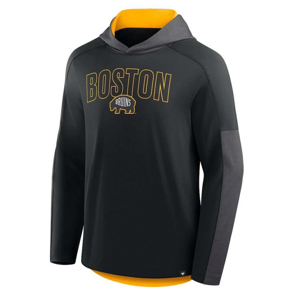 Boston Bruins Fanatics Penalty Shot Long Sleeve Hoodie T-Shirt Black