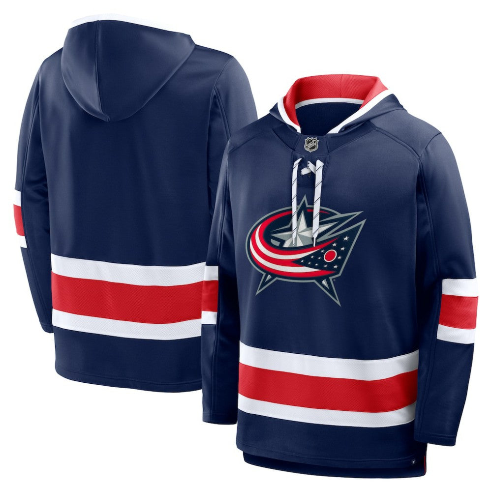 Columbus Blue Jackets Fanatics Prime Time Fleece Hoodie Navy