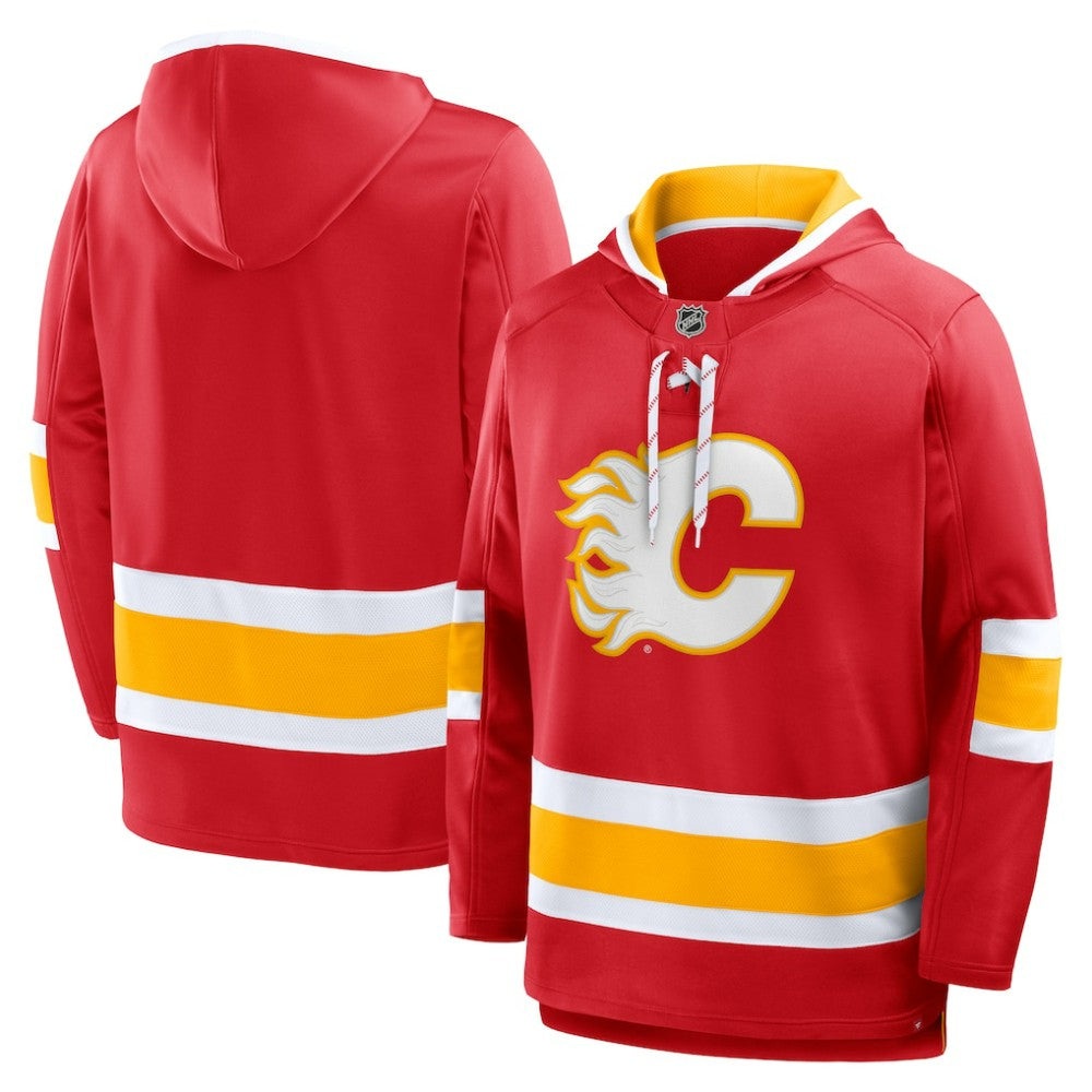 Calgary Flames Fanatics Prime Time Fleece Hoodie Red