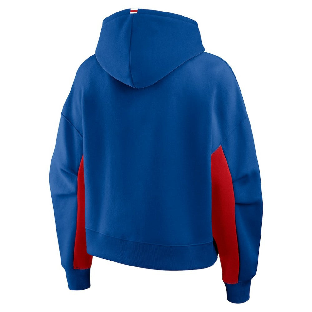 New York Rangers Fanatics Women's Back Check Boxy Hoodie Blue