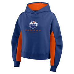 Edmonton Oilers Fanatics Women's Back Check Boxy Hoodie Royal