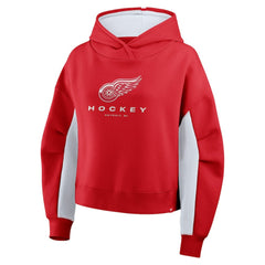 Detroit Red Wings Fanatics Women's Back Check Boxy Hoodie Red