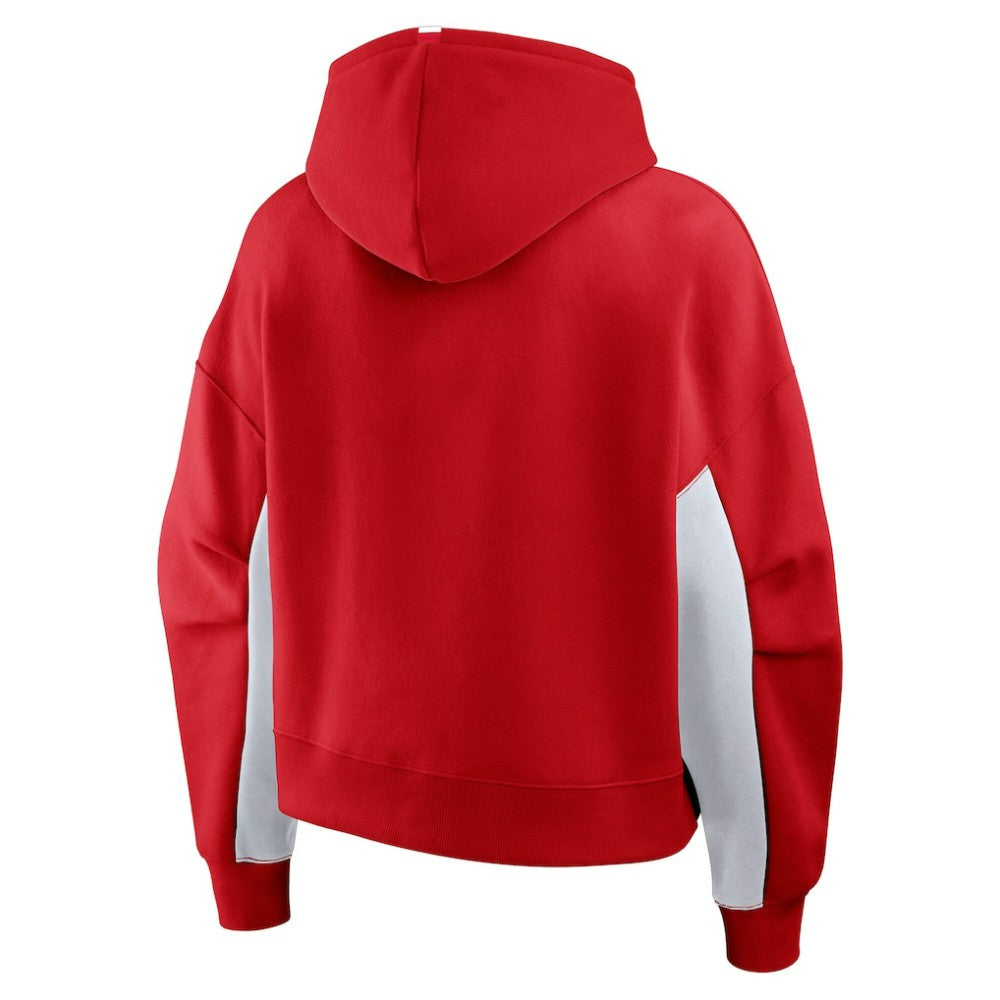 Detroit Red Wings Fanatics Women's Back Check Boxy Hoodie Red