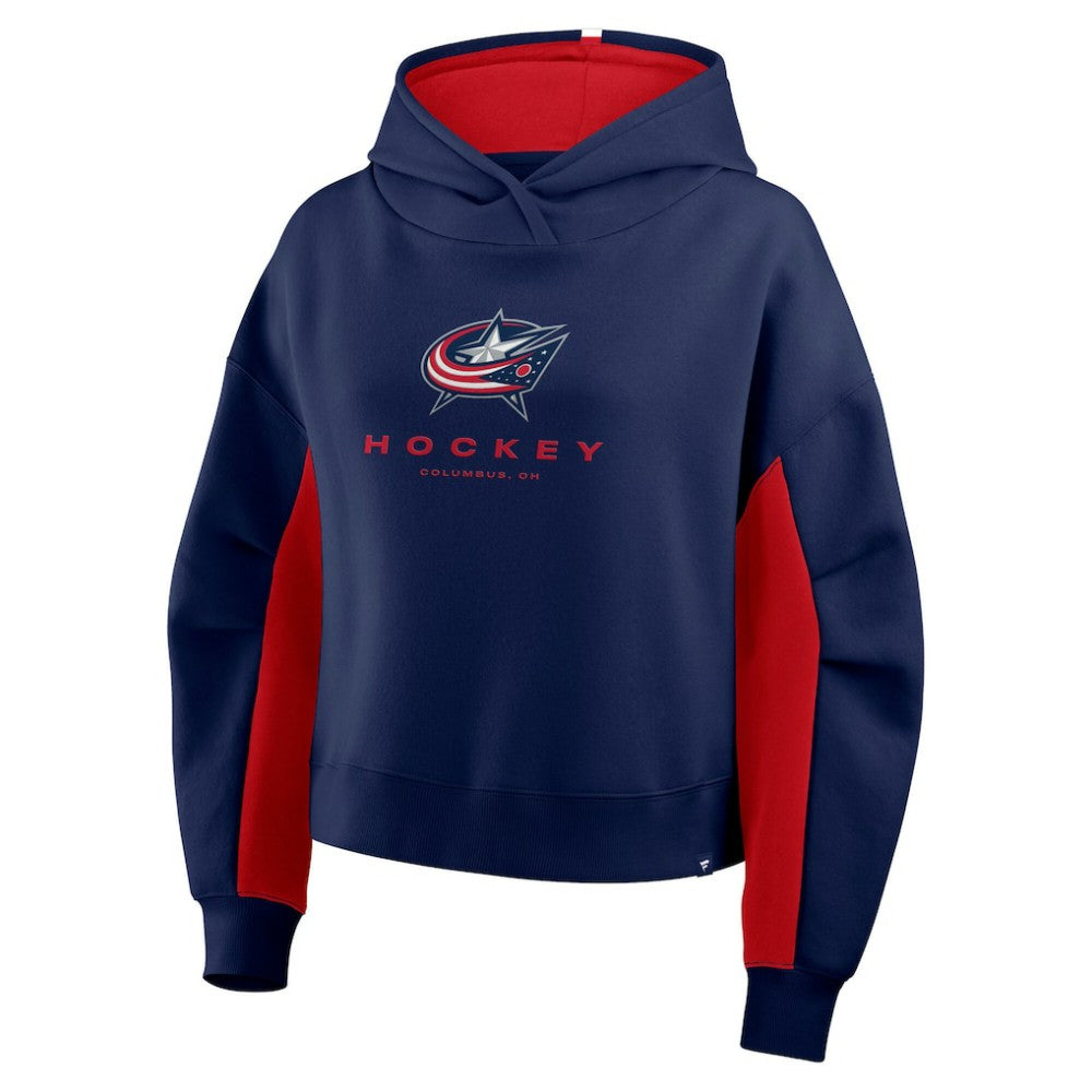 Columbus Blue Jackets Fanatics Women's Back Check Boxy Hoodie Navy