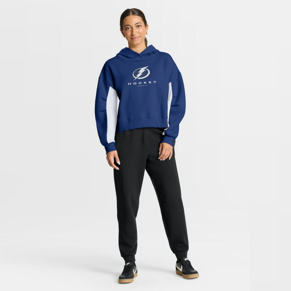 Tampa Bay Lightning Fanatics Women's Back Check Boxy Hoodie Blue