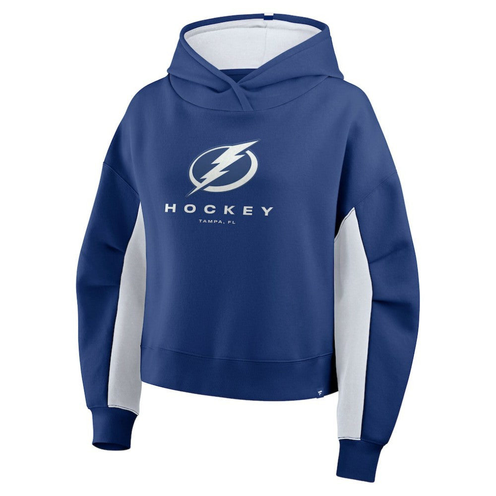 Tampa Bay Lightning Fanatics Women's Back Check Boxy Hoodie Blue