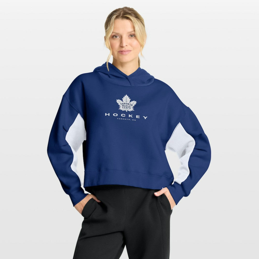 Toronto Maple Leafs Fanatics Women's Back Check Boxy Hoodie Blue