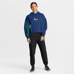 Vancouver Canucks Fanatics Women's Back Check Boxy Hoodie Blue