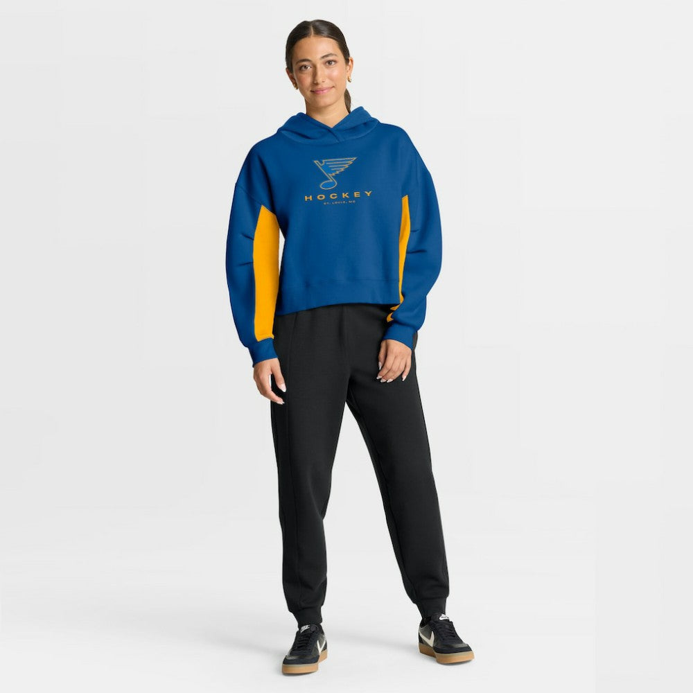 St. Louis Blues Fanatics Women's Back Check Boxy Hoodie Blue