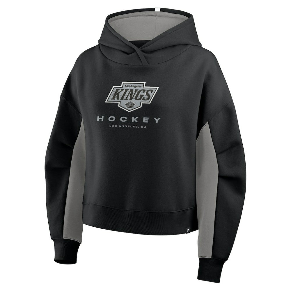 Los Angeles Kings Fanatics Women's Back Check Boxy Hoodie Black