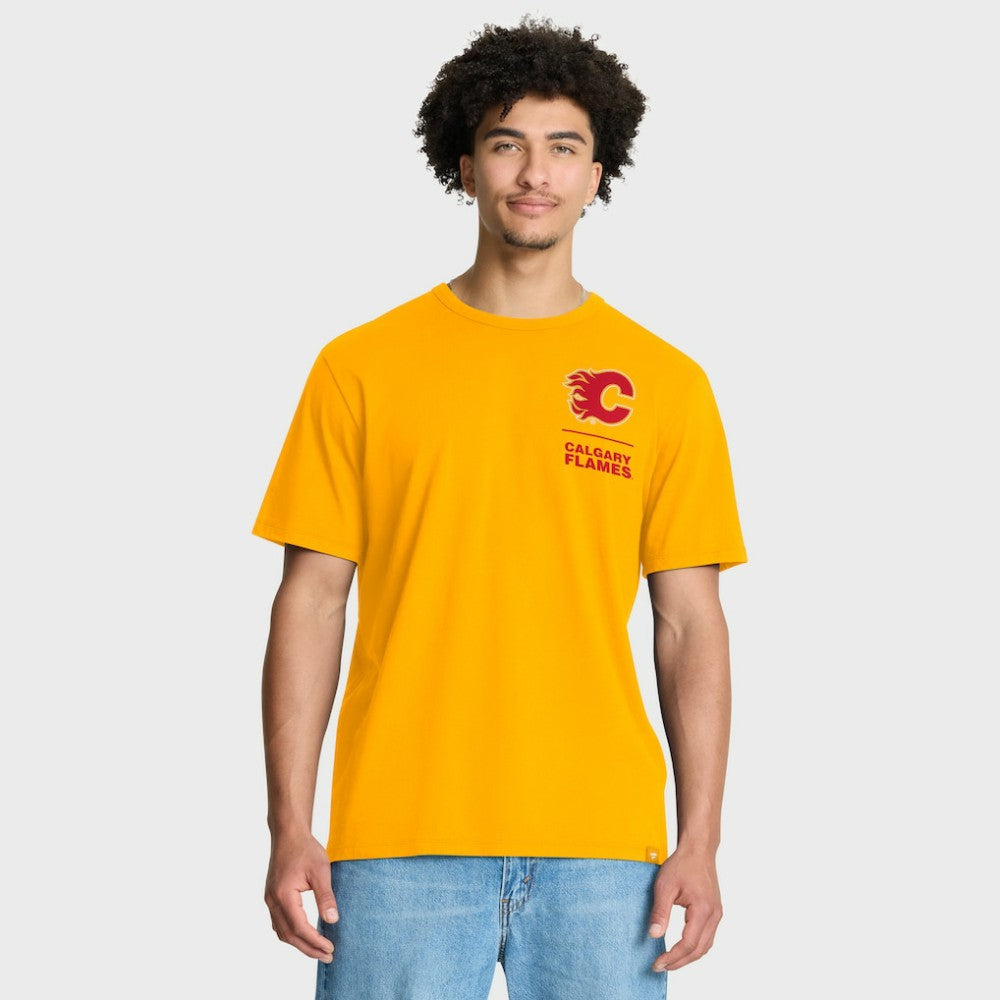 Calgary Flames Fanatics Crash The Net Legacy T-Shirt Gold