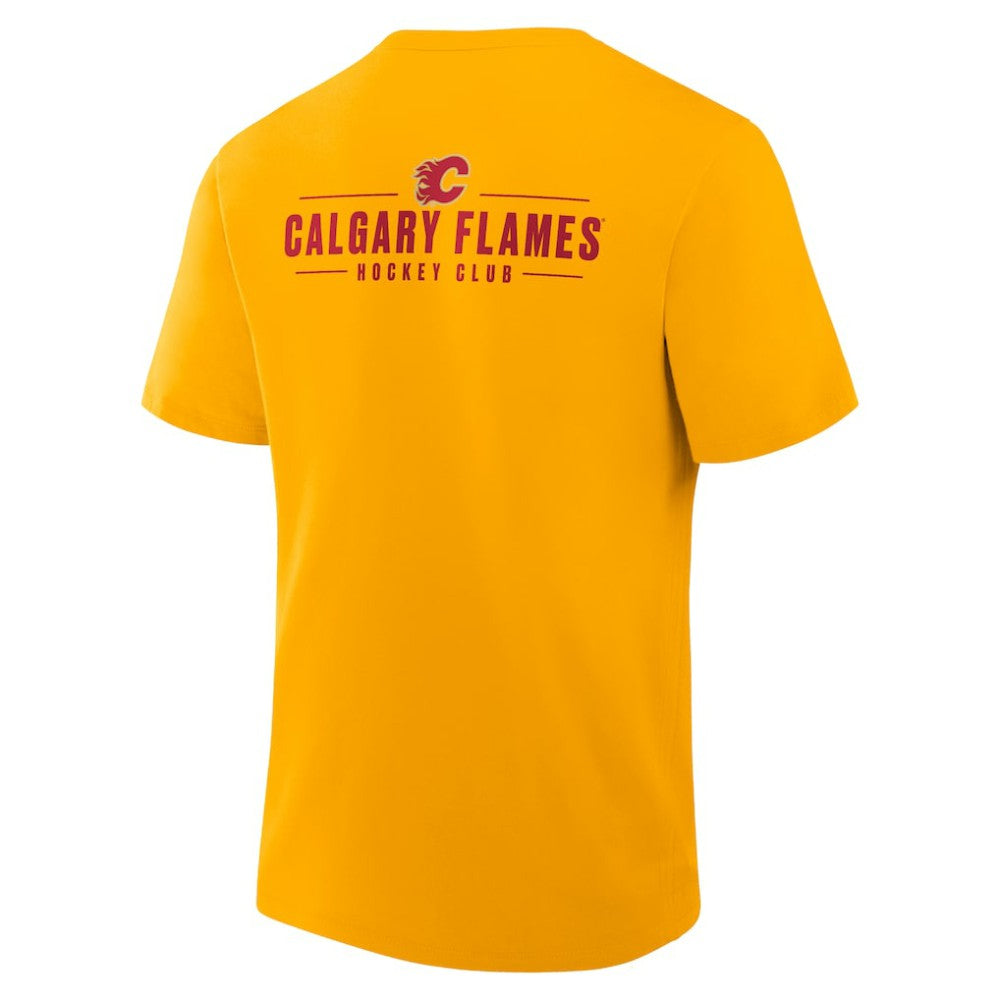 Calgary Flames Fanatics Crash The Net Legacy T-Shirt Gold