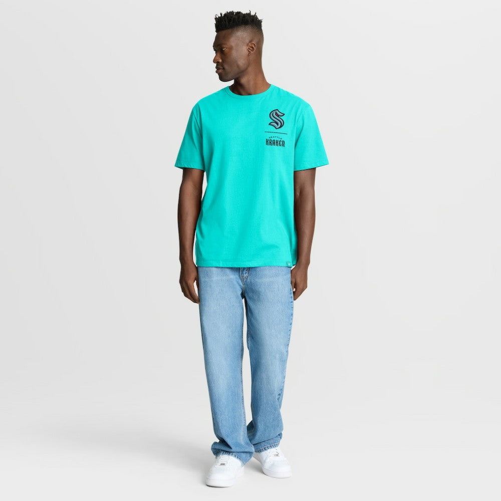 Seattle Kraken Fanatics Crash The Net Legacy T-Shirt Light Blue