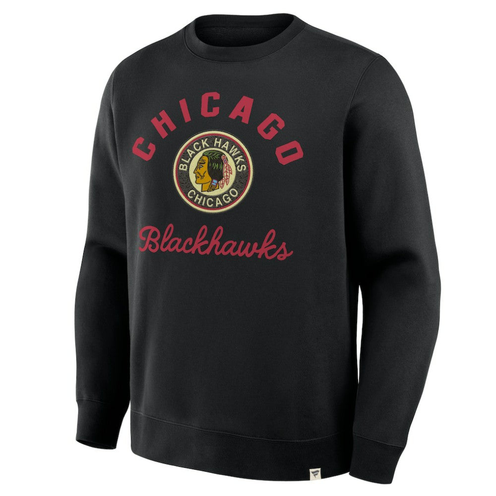 Chicago Blackhawks Fanatics Vintage Stickler Sweatshirt Black