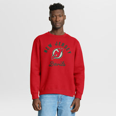 New Jersey Devils Fanatics Vintage Stickler Sweatshirt Red